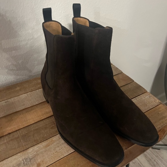 Men’s size 45 1/2 men’s Christian Louboutin Suede Brown Chelsea boots - Picture 5 of 10